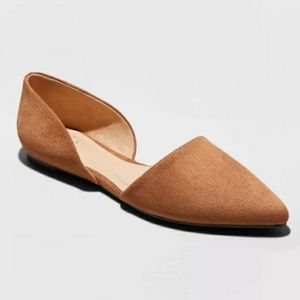 NWT: Microsuede Pointed Ballet Flat--A New Day